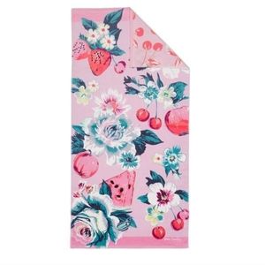 NWT Vera Bradley Beach Towel-Rosy Garden Picnic Print